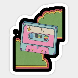 vintage cassette tape L7 Sticker